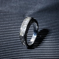 Prstenovi za žene svijetli cirkon ring okrugli bijeli kameni nakit modni nakit angažirani prsten