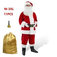Muški deluxe Santa Claus kostim za odrasle Velvet Božić Santa odijelo