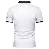 Atletski vrhovi bijele majice za muškarce Muška modna casual rever pulover Poslovna majica kratkih rukava