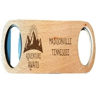 Madisonville Tennessee laserski urezani drveni otvor za otvaranje boca Avantura čeka dizajn