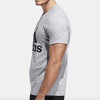 Adidas muškarci Veliki aktivni trošak kratkih rukava Esencijal logotip siva grafička majica