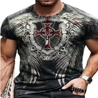 Cindysus Men T majice Muscle Ljetni vrhovi bluza za bluzu za vrat Radna majica Casual Basic Tee S