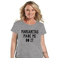 Custom Party Shop Ženske margarite natjerali su me da to budem smiješna majica siva