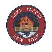 Kabina na jezeru - Lake Placid New York 3.5 Vezeni patch Diy Iron-on Wile-on Grb za šivanje - ribolov kampiranje planinarenje Životinje prirode - ukrasni novitet Suvenir Applique
