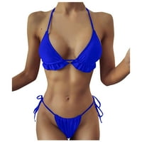 Ženski kupaći kostimi dvije pune boje plus veličine plaže za plažu Bikini kupališta bikini setovi