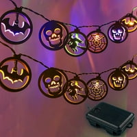 Seroniy Halloween Spider Bat String lampica za laganu lampicu Halloween Dekoracija lagana atmosfera