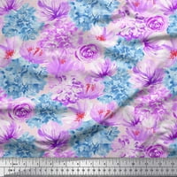 Soimoi ružičasta viskoza šifon tkanina cvjetna tiskana tkanina od dvorišta široka