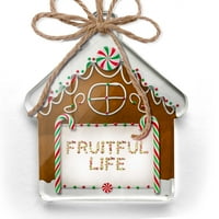Ornament tiskani jedno oboljeni plodan život jabuka Božić Neonblond