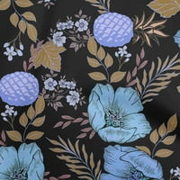 Onuone pamučna svila srednje plave tkanine azijska orijentalna šivaća tkanina od dvorišnog tiskanog