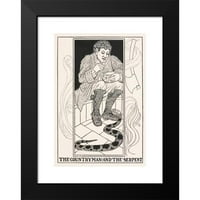 Percy J. Billinghurst Crni moderni uokvireni muzej umjetnički print pod nazivom - zemljana i zmija