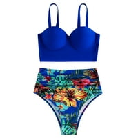 Ženski kupaći kostimi push kostim kupaći kostim bikini Halter struk kupaći kostimi Retro vrhovi + kratke