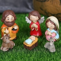 Asdomo rođenje Isusa, Božićna dekoracija, Mini Nativity scena za obrt za obrtni poklon