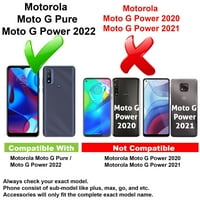 Vibecover tanak futrola kompatibilna za Motorola moto g čista, moto g napajanja, ukupni poklopac straže