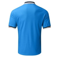Advoicd majice za muškarce Casual Soild Dugme Top košulja Okrenite ovratnik za bluzu kratkih rukava