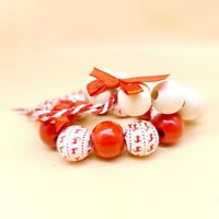 Yebay božićne salvete Prstene drvene perle Svečane lagane nizu Lijep izgled Ukrasite dekor za pramce,