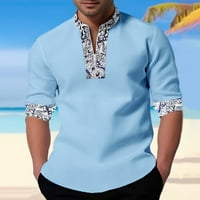 Muška modna casual majica s dugim rukavima s dugim rukavima, majice velike veličine