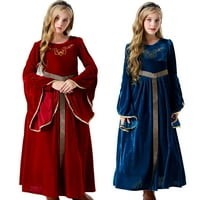 Dječje djevojke srednjovjekovne renesansne haljine Halloween Court Otičavaju čarobnu odjeću haljina