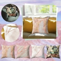 Jastučnica za kožu Geometrijski kreativni uzorak Početna Sofa poklopca ukrasni jastuk jastučni šampanjac svilena jastučnica