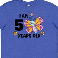 Inktastic Ja sam godina slatka smiješena leptira sa majicom za mlade cvijeće