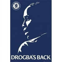 Posterazzi Psppsa Chelsea FC Didier Drogbas Back Poster Print - In