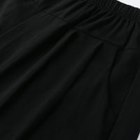 Pgeraug pantalone za žene Čvrsti boja elastični struk ušive ravne scene sa visokim strukom Žnične pantalone