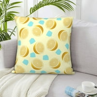 Dekorativni jastuk, limunski limunski citrusni ledeni voćni poklopac kvadratni kauč na razvlačenje ukrasnog