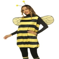 SDGHG Ženske djece Cosplay kostim set Halloween Bee haljina s krilima rukav za noge za glavu za uloge