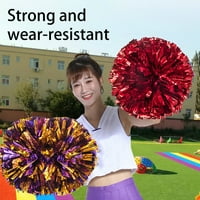 Kripyery Cheerleading Pom Poms - Sjajna kontrastna boja ukrasna - dugačka ručka - puni oblik - stvarajte
