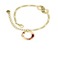 Delight nakit akril 7 8 prsten sa kristalnim mešanim smeđom i žutom zlatnom tonom Paw Infinity bank