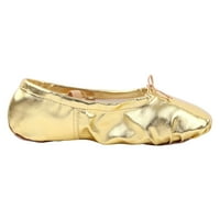 Nexte baletske cipele Split-Sole Slipper Flats Ballet Dance Cipele za djevojčicu i žene u zlatu, zlatno