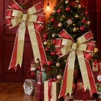 Rutiya Glitter puder Božić BowkKnot Velike veličine Odmor za višekratnu upotrebu Xmas Tree poklon Bo pakiranje vrpce Bowknot Privjesak za zabavu