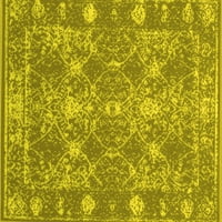 Ahgly Company Zatvoreni kvadrat Perzijski žuti boemski prostirke, 6 'Trg