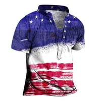 Fanxing Muška polo majica Američka zastava Patriotic Short rukava Golf Majica Sport Fit Polo Tees Bluza