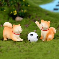 Dabay Dog Doll Decor Diflely Resin Dog Landscape Minijaturni diy Doll Model Kip Home Garden Decoc