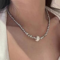 Frehsky ogrlice za žene biserna ogrlica ne izblijedjeli ogrlicu od metala djevojke nakit nakita na nakit