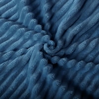 PiccoCasa MicroPlush baršunaste pokrivač nejasno runo - Sva sezona Lagani krevet pokrivač mornarsko plava 59 x78