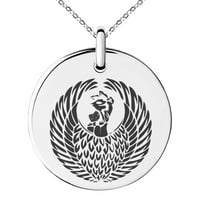 Nehrđajući čelik Hatano Samurai Crest ugravirani mali medaljon krug šarm Privjesak ogrlica