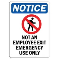 Prometni znakovi - Obaveštenje - Nije zaposleni izlaza za hitne slučajeve sa simbolom aluminijumski