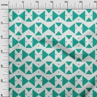 Onuone pamuk fle zelena tkanina Geometrijska DIY odjeća prekriva tkanine tkanine od dvorišta široko