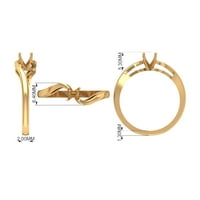 Jewels Rosec Womens CT Okrugli dijamantski pasijans Promice Bypass Ring - April Birthstone Jewelry,