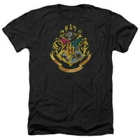 Harry Potter - Hogwarts Crest - Heather kratka rukava s kratkim rukavima - X-velika