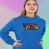 Happy Pride Bubblegum Baner Hoodie Women -sMartPrints Dizajn, Ženska 3x-velika