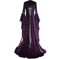 Wozhidase Haljine za žene s vintage keltske podne duljine renesansne gotičke haljine ženske haljine