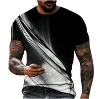 Muški ljetni mišići T-majice Funny 3D ispisani grafički kratkih rukava Big i visoki obični ugradbeni pulover The Thirts Block Works Thirs Grey XL