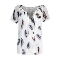Ženska modna ljetna kratka rukava Ležerne majica za tiskanu majicu