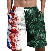 JMntiy muške dane za patchwork hlače za patchwork sa džepovima Elastična struka pantalone na plaži xxxxxl