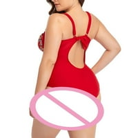 Stamens kupaći kostim, žene crvene plus veličine Jedan kupaći kostimi sa vintagem print v rect za kupanje