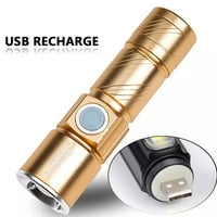 Yipa mini ultra svijetle baklje punjive džep za hodanje LED baklja ručno vodootporna valjana svjetiljka