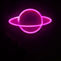 Wendunide kućanski električni uređaji LED planeta Neon Light Universe Oblik ukrasi Neto crvena ukras