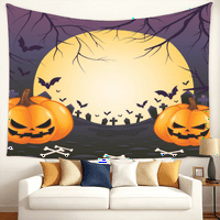 Halloween Tapistry, Horror Pumpkin Lantern Cat Tapestry, za spavaću sobu dnevni boravak College Dorm